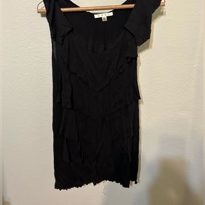 CAbi Black Tiered Ruffle Tank Top style #822